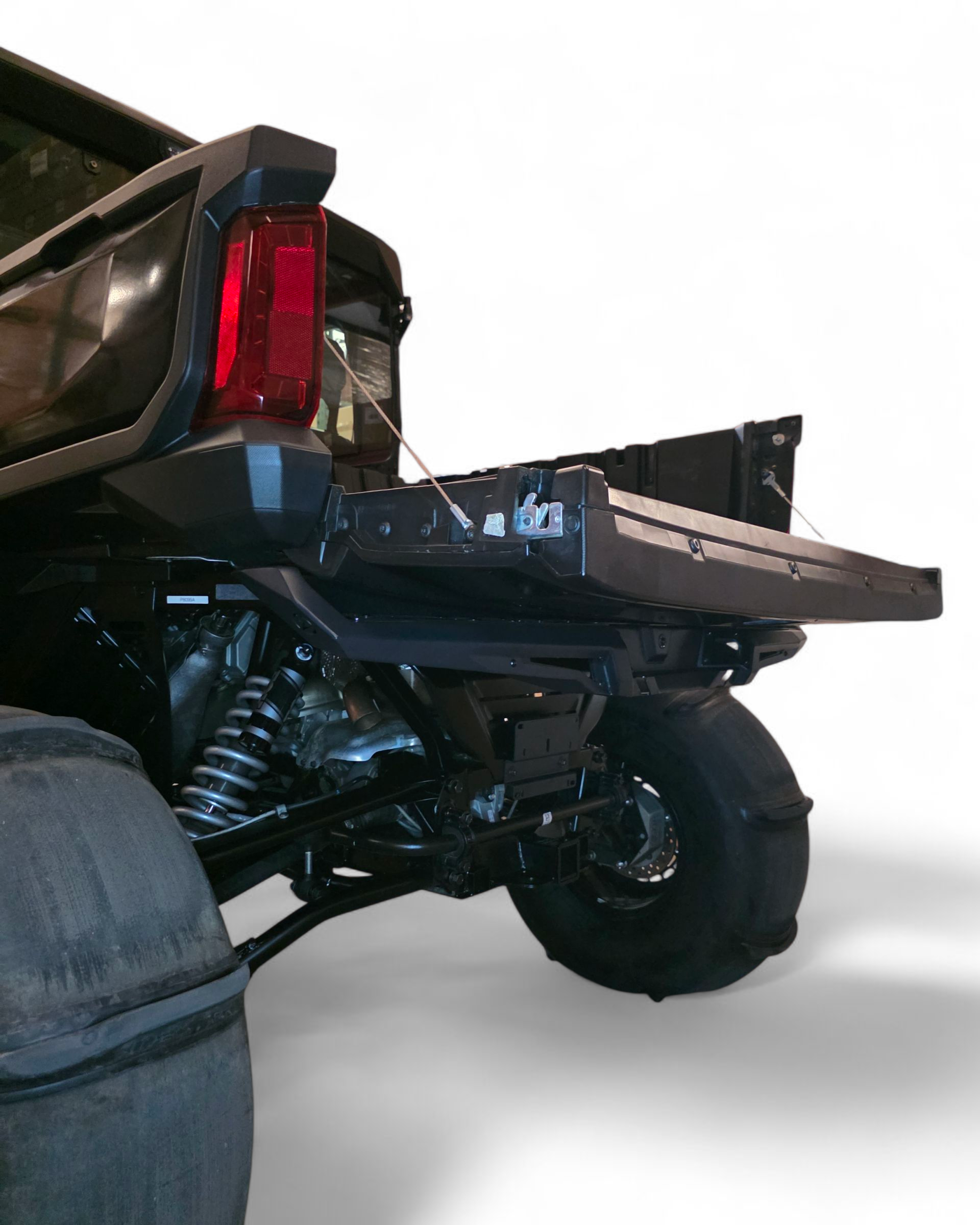 Passenger side view of Polaris Ranger XD 1500 rear bumper
