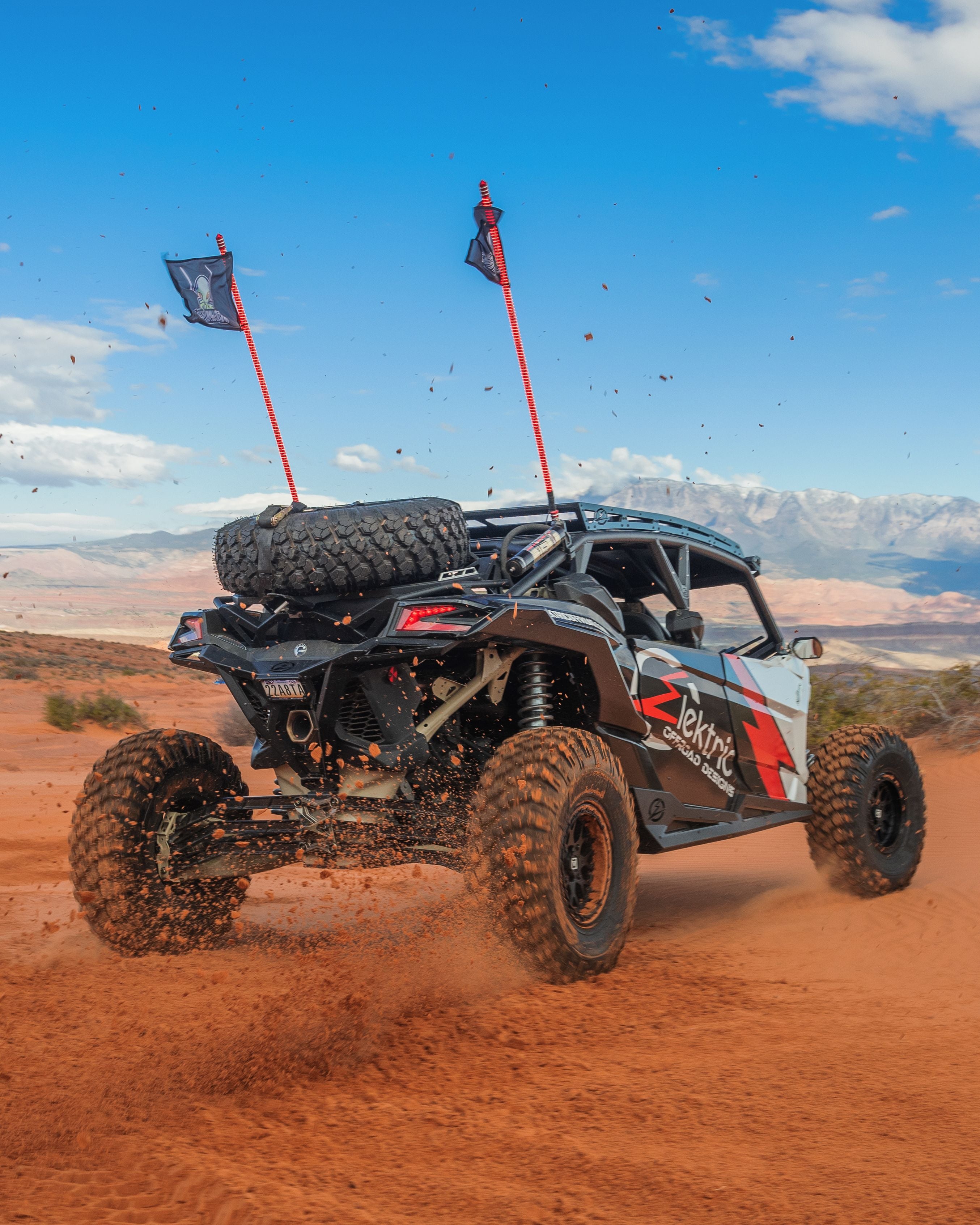 2017+ Can Am X3 Maverick Volt Billet Radius Rods Anodized Black (RS 72" Model Only)