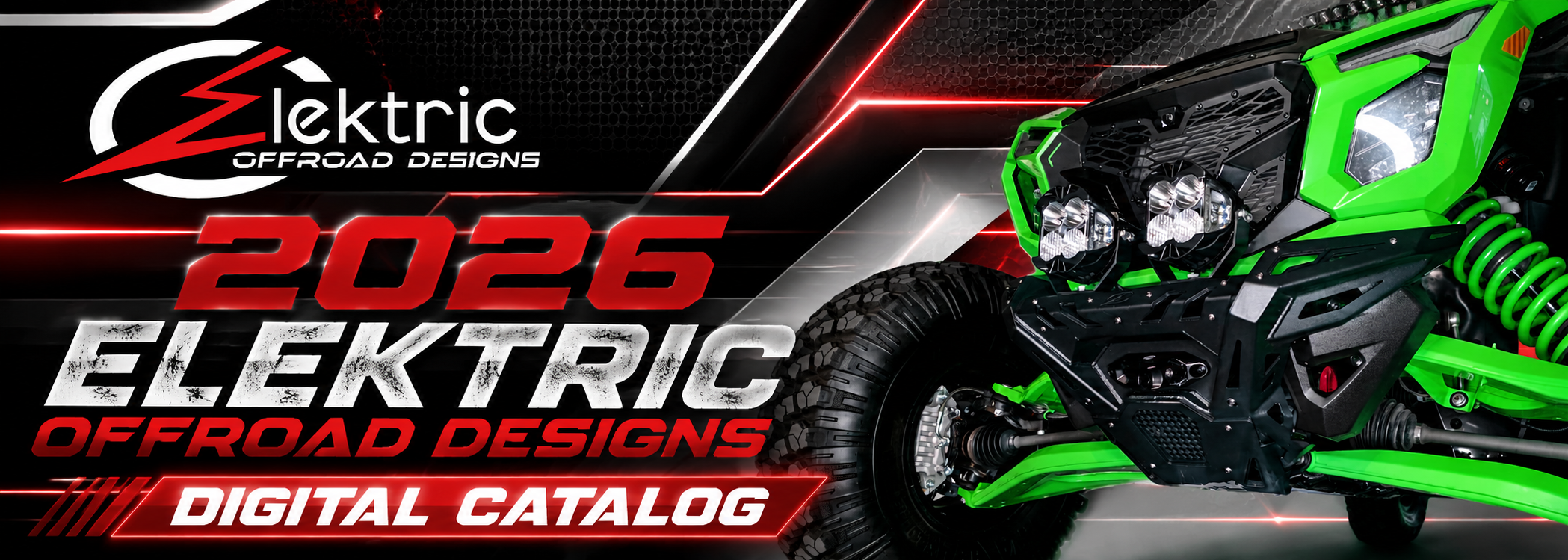 Elektric Offroad Designs 2026 UTV parts catalog cover