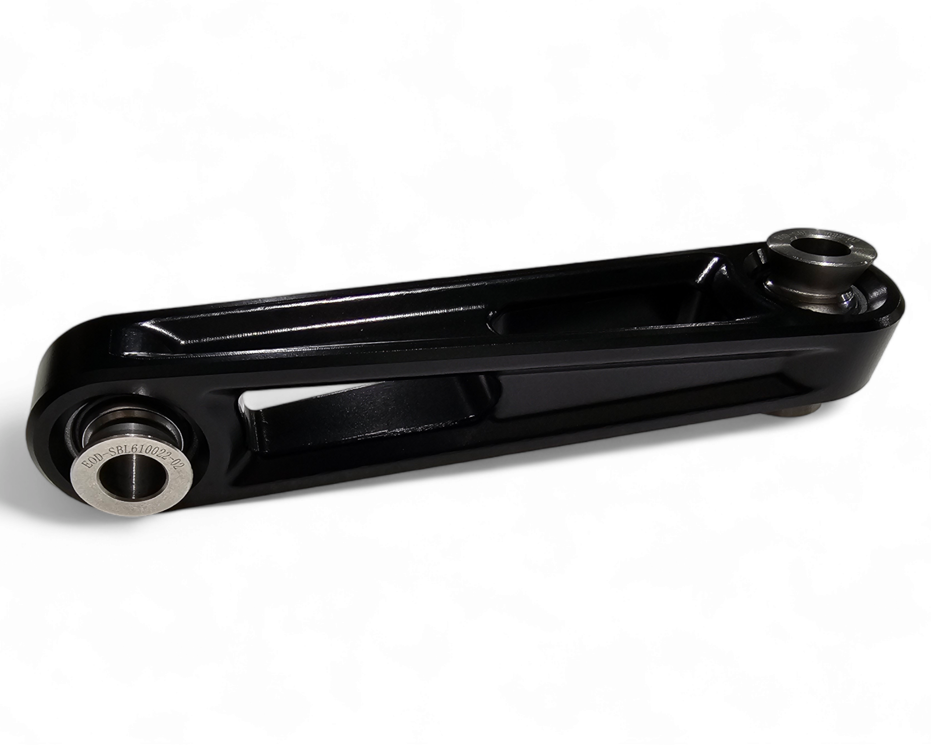 Front Sway Bar Link installed on 2020-2026 Polaris RZR Pro XP in hard anodized black billet aluminum