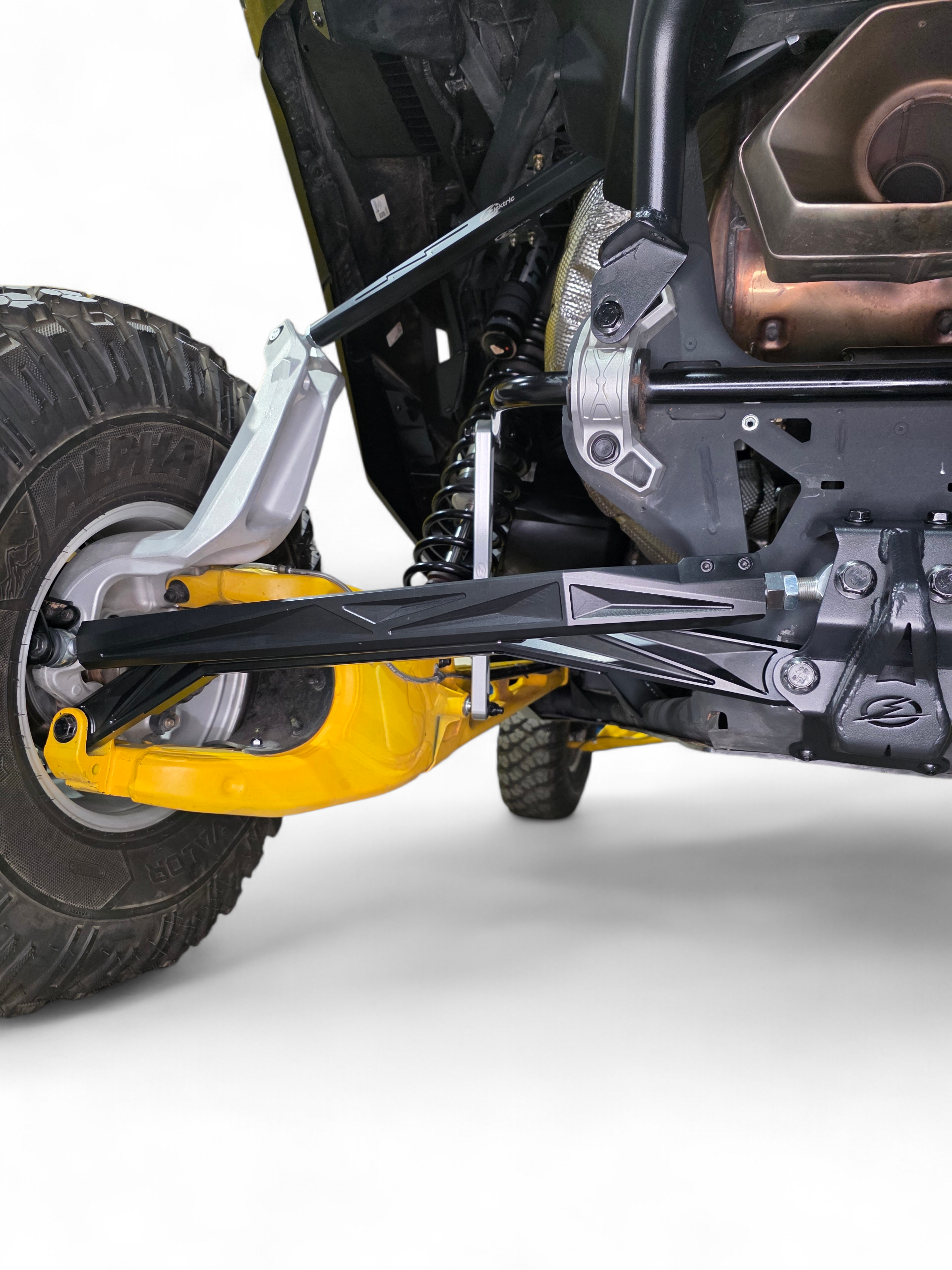 2024+ Can Am Maverick R High Clearance Adjustable Radius Rods (Anodized Black)
