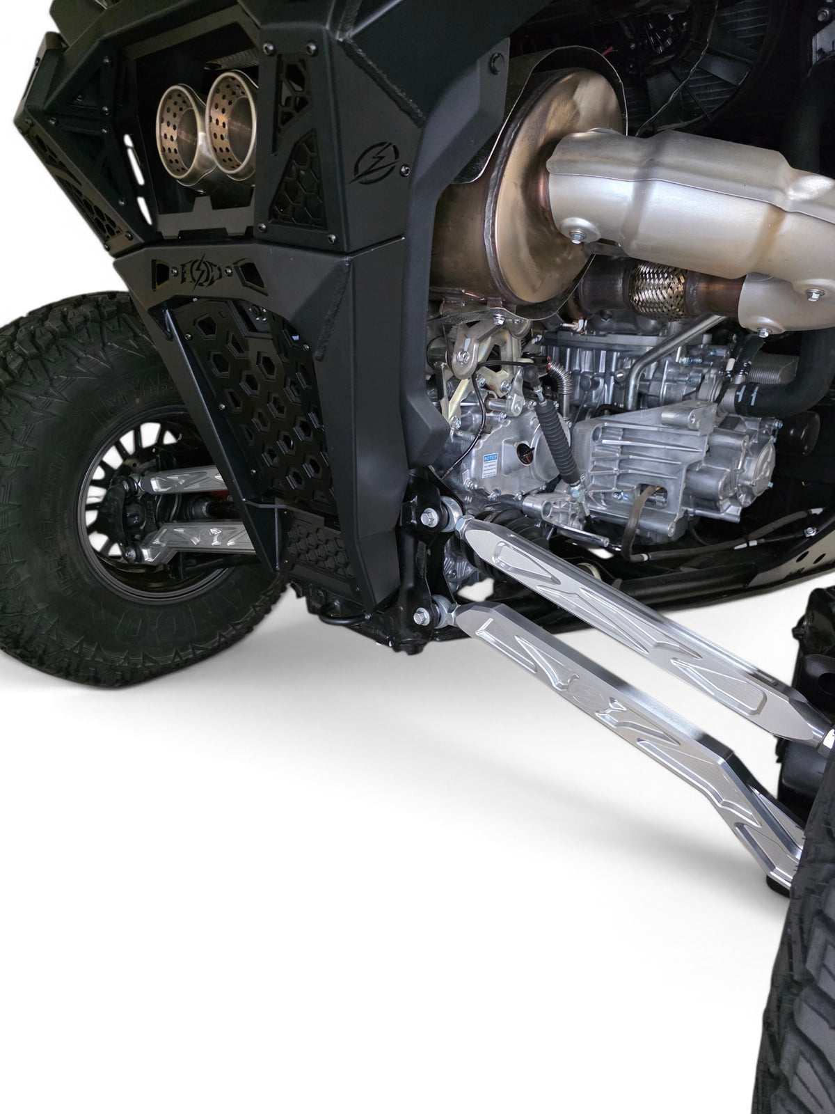 2026+ CFMoto ZForce Z10 Race Series High Clearance Billet Radius Rods, Anodized Clear