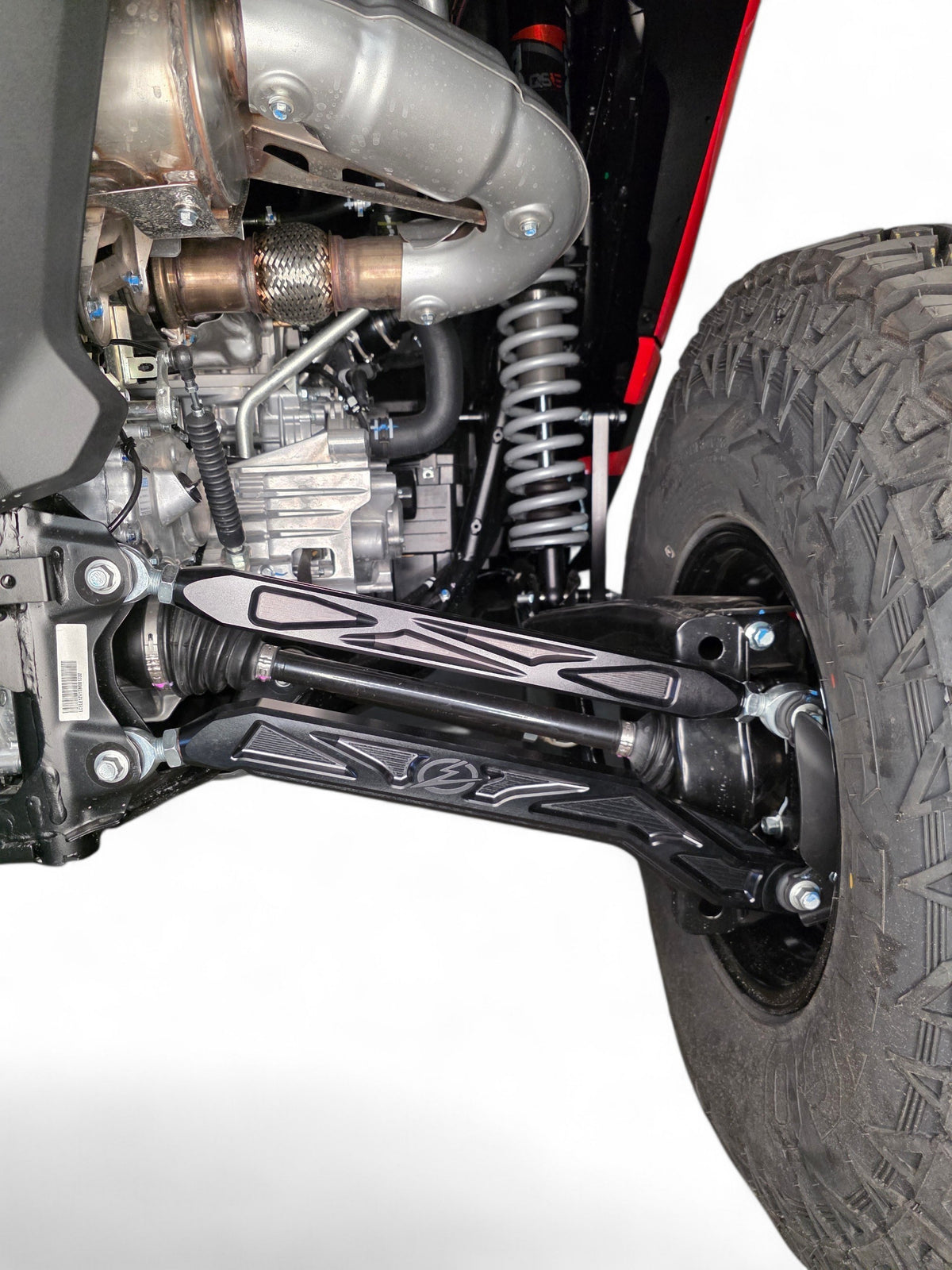 2026+ CFMoto ZForce Z10 Race Series High Clearance Billet Radius Rods, Anodized Black
