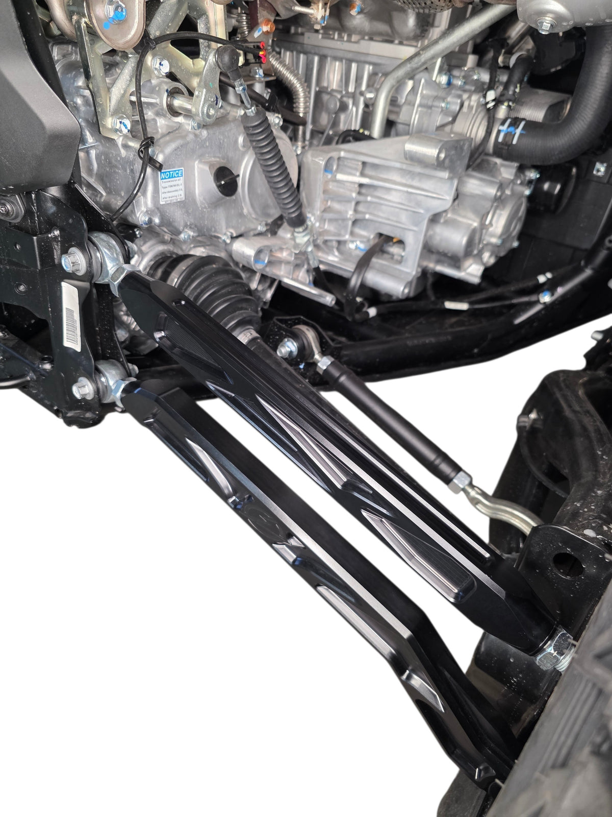 2026+ CFMoto ZForce Z10 Race Series High Clearance Billet Radius Rods, Anodized Black