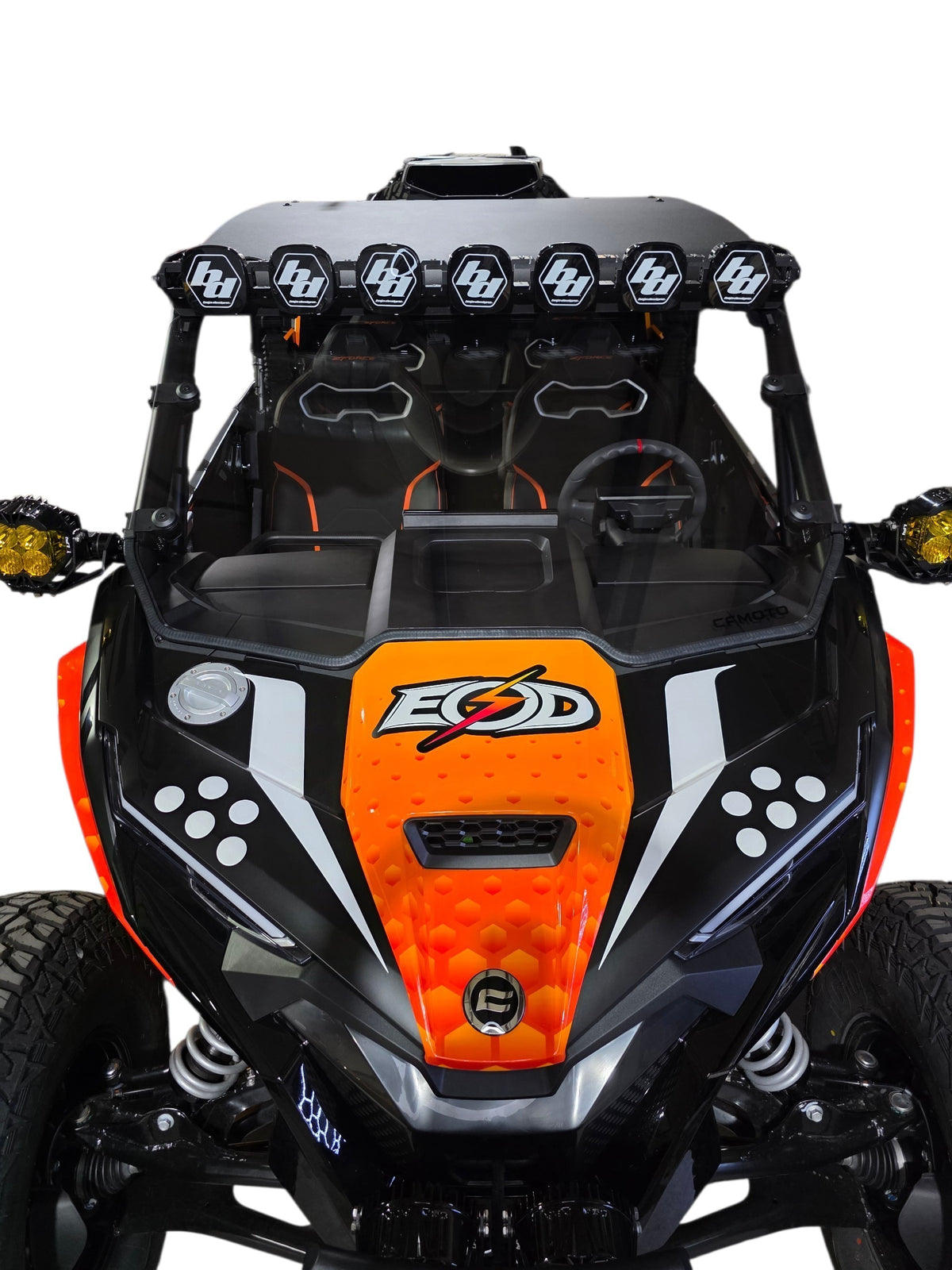 2026+ CFMoto ZForce Z10 Spark Roof Light Bar Mount for Baja Designs Linkable 7 Light
