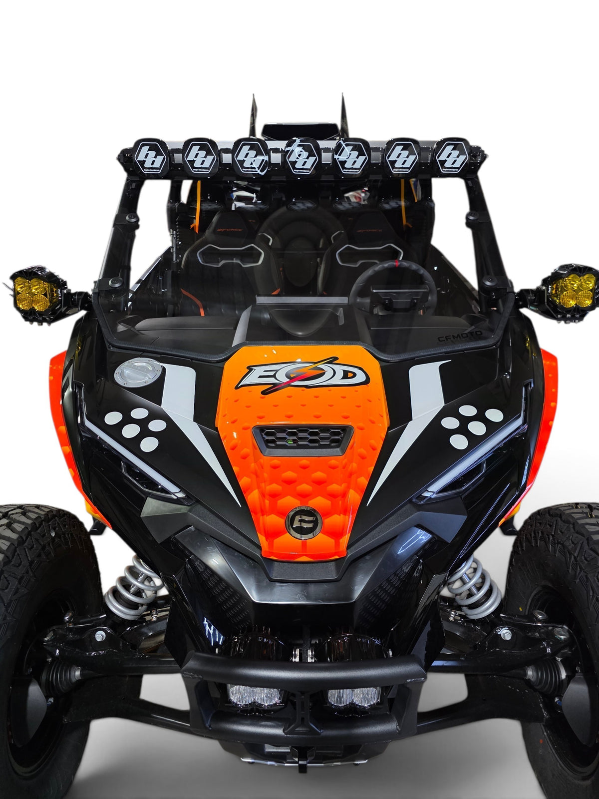 2026+ CFMoto ZForce Z10 Spark Roof Light Bar Mount for Baja Designs Linkable 7 Light