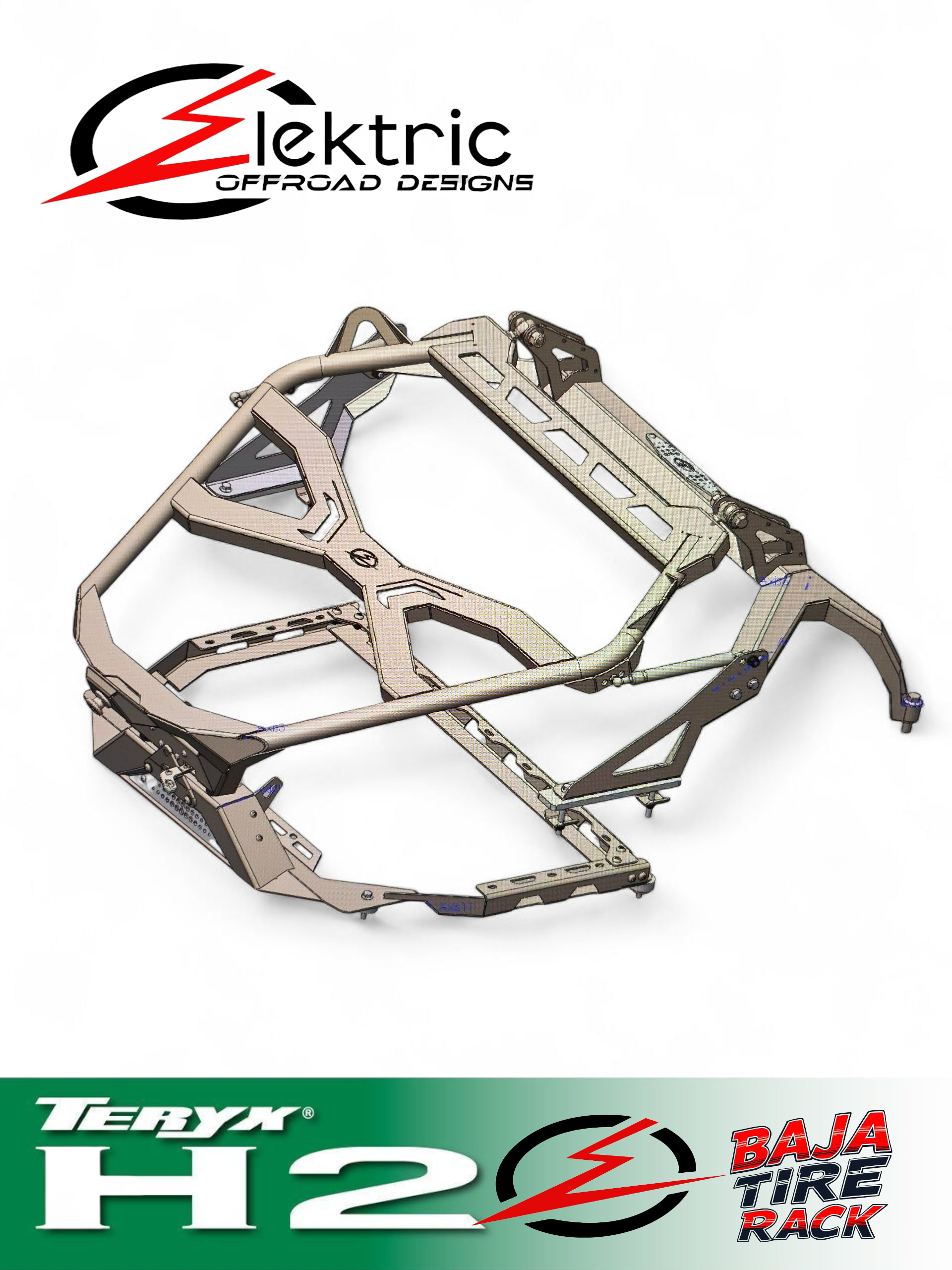 2026+ Kawasaki Teryx H2 Volt Baja Tire Rack