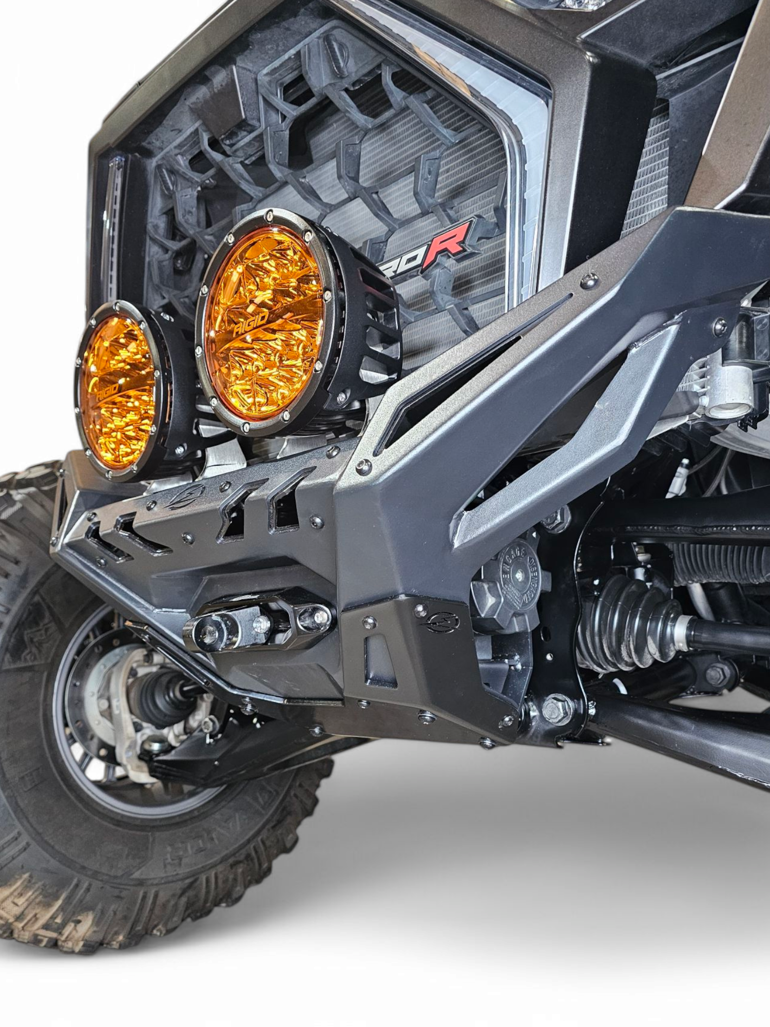 Underside view bolt-on bumper mount RZR Pro R 2022


