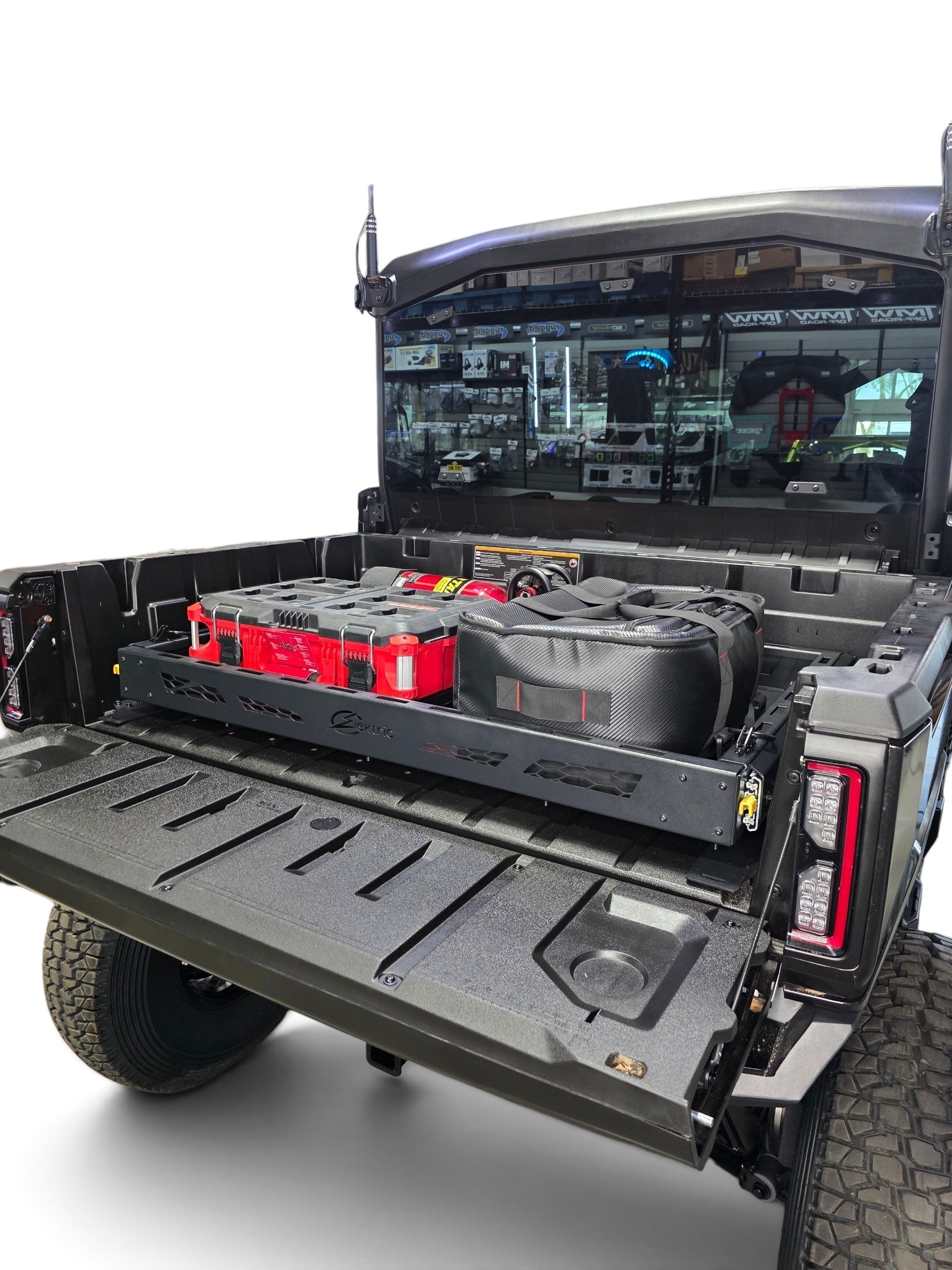 HDX Sliding Bed Drawer on trail-ready Defender build