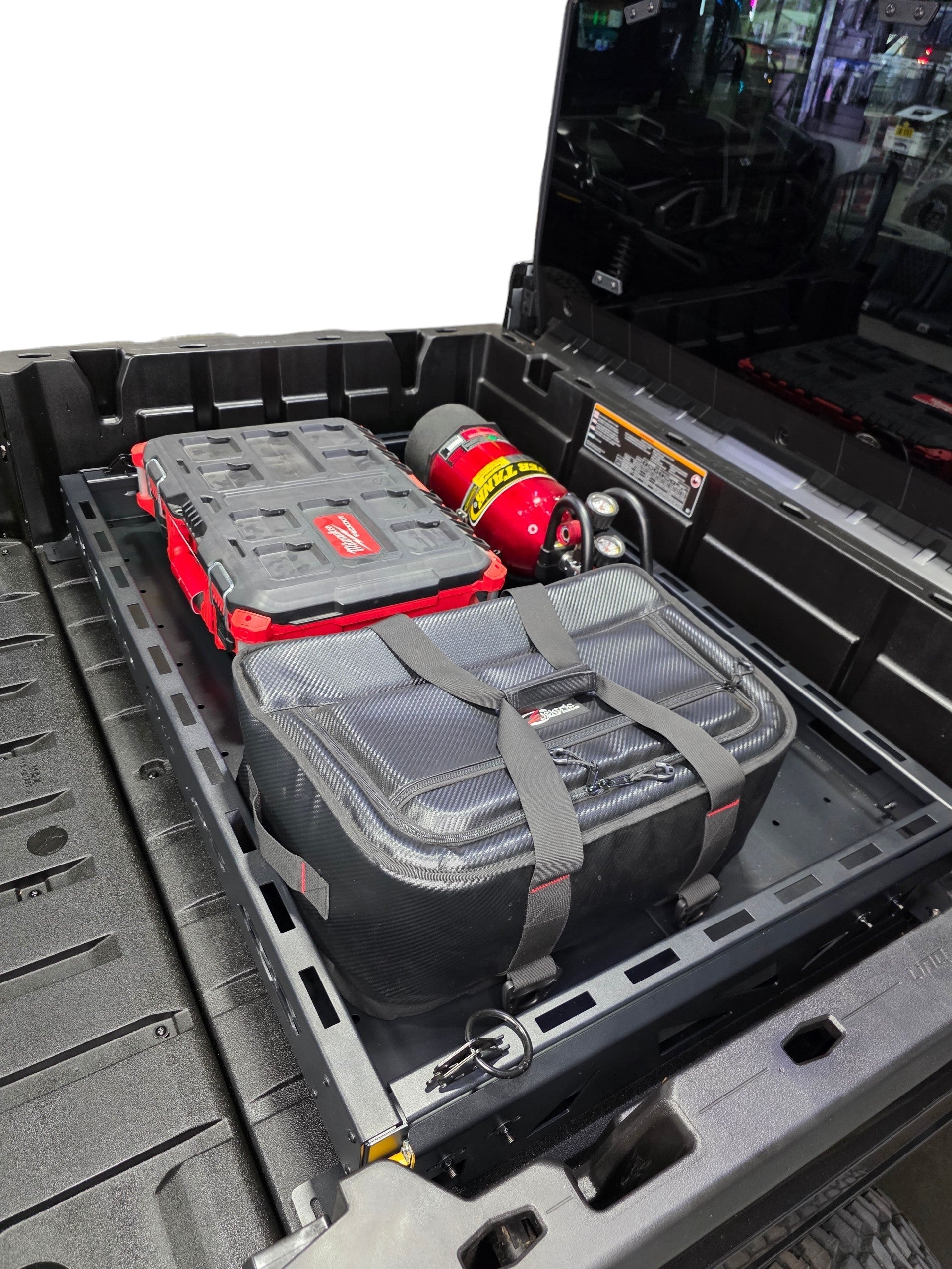 HDX Sliding Bed Drawer E-Track mounting side rail detail