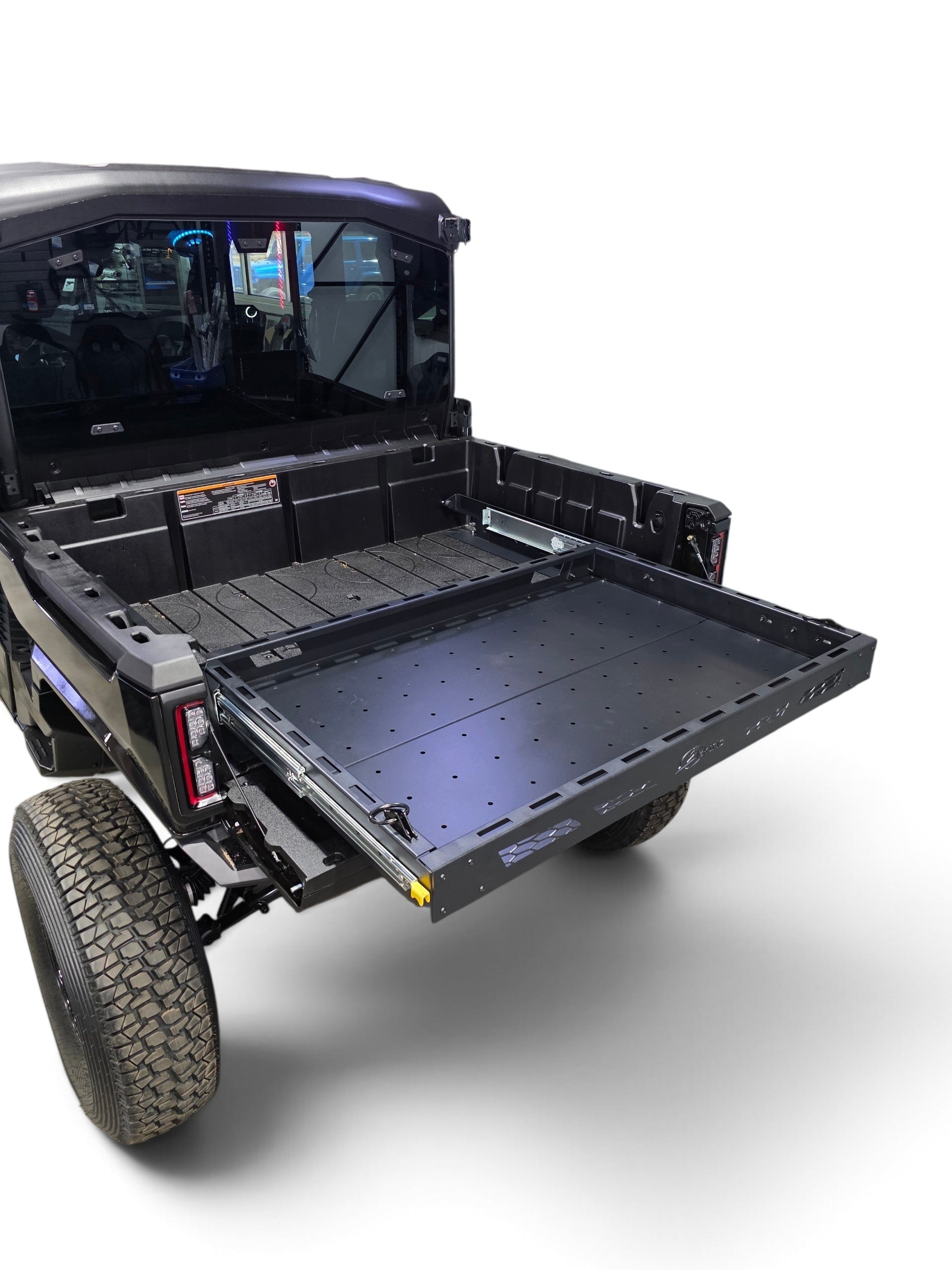 Can-Am Defender HD11 HDX Sliding Bed Drawer fully extended