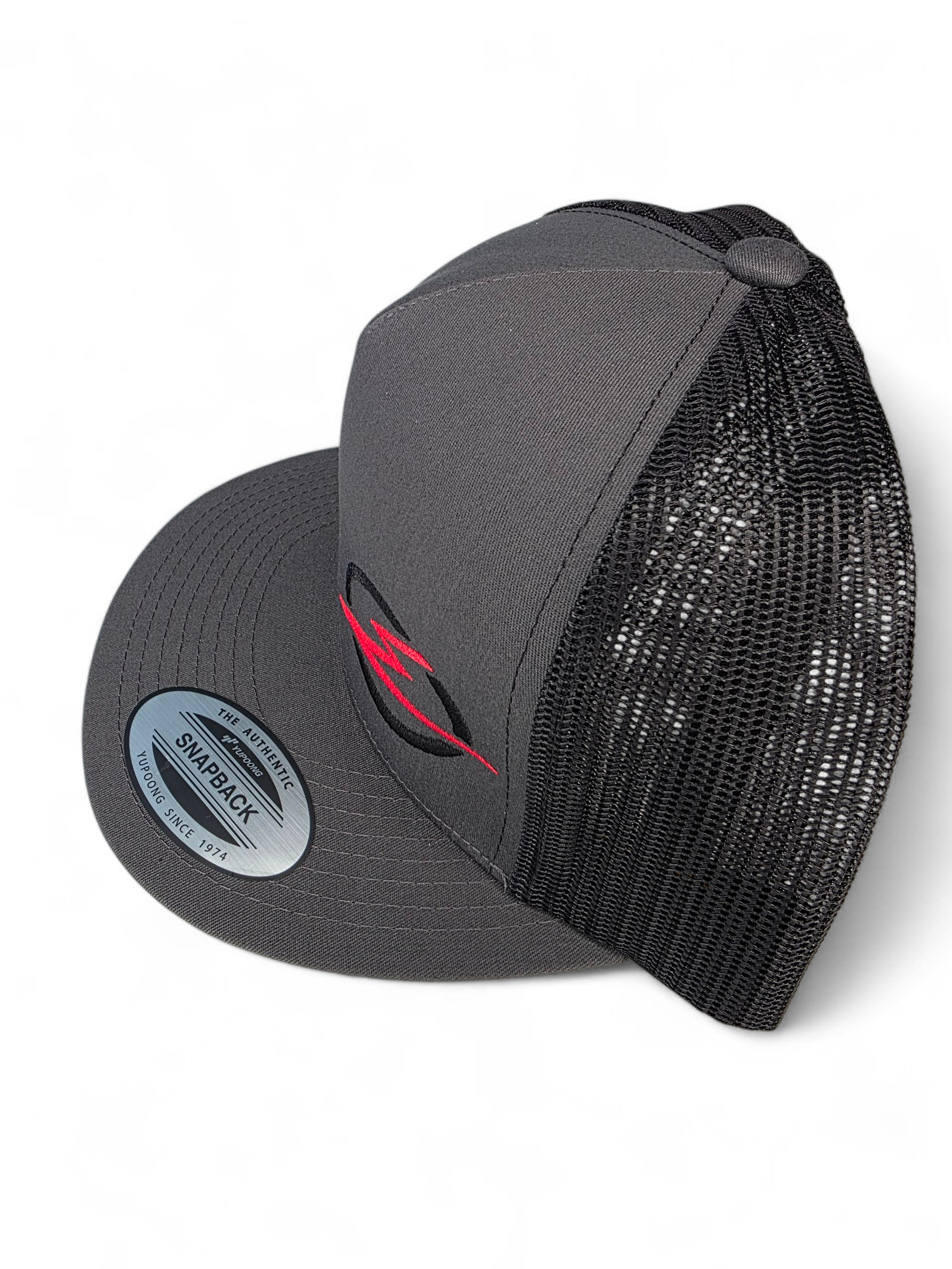 Classics 2-Tone Trucker Hat Charcoal/Black, Black/Red Elektric Logo
