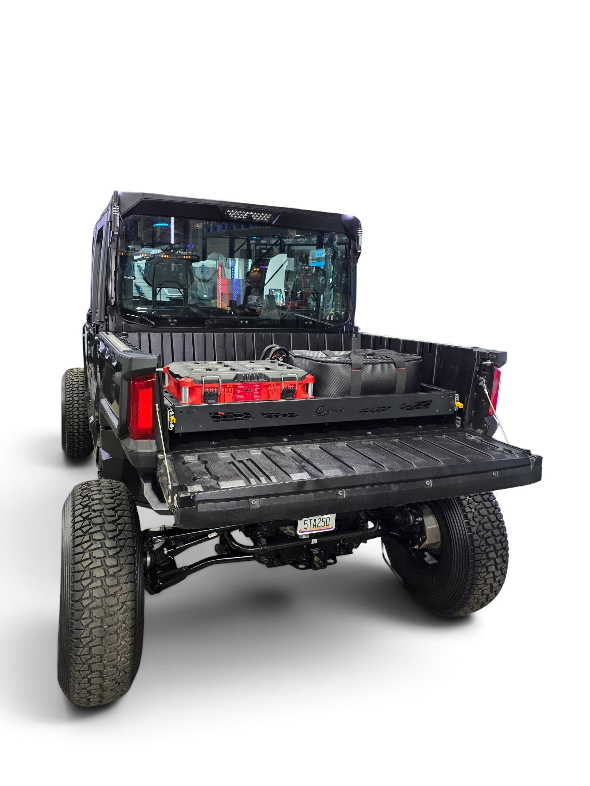 HDX Sliding Bed Drawer installed on Polaris Ranger XD 1500 rear cargo bed
