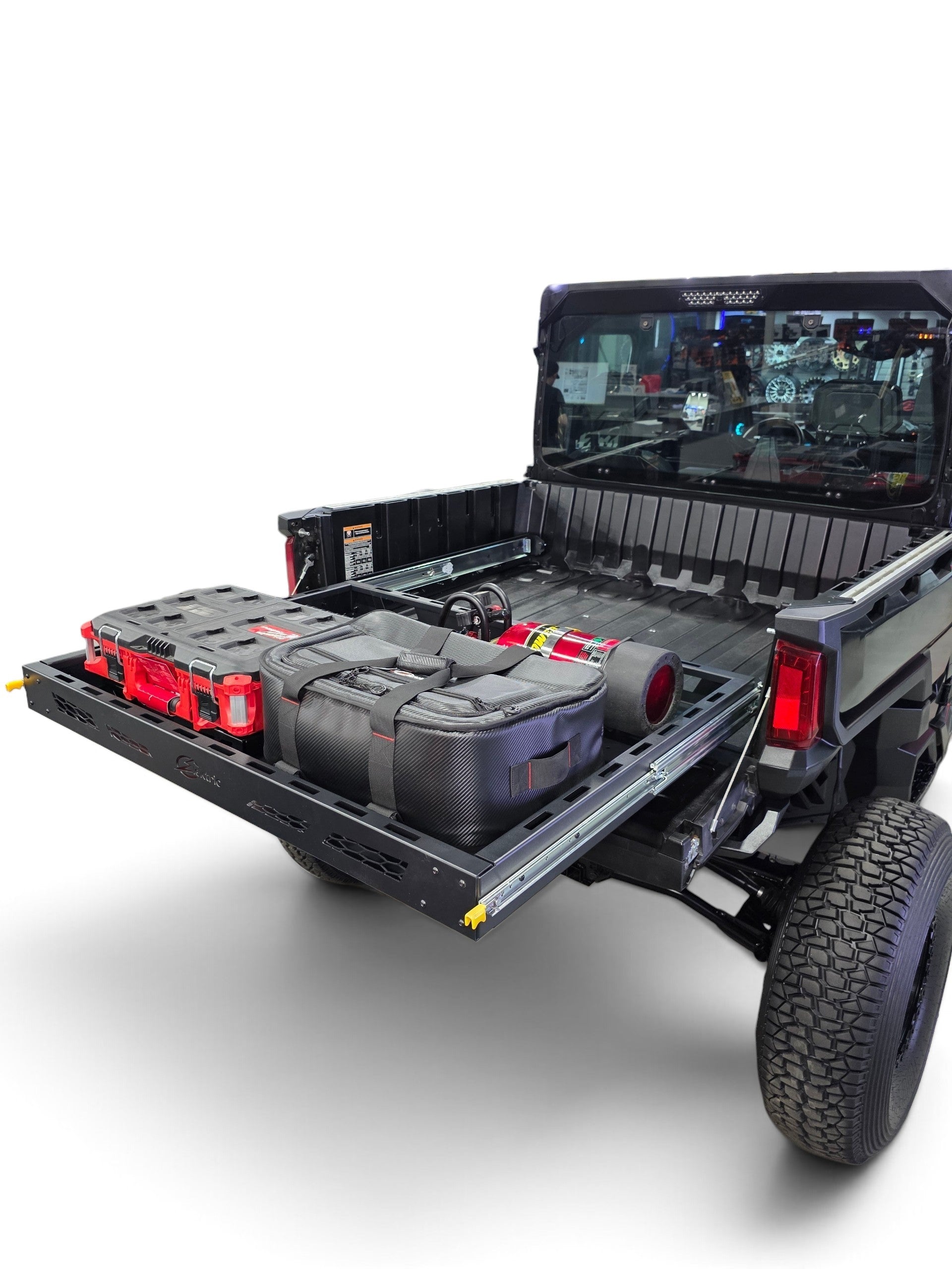 2024-2026 Polaris Ranger XD 1500 HDX Sliding Bed Drawer installed in cargo bed