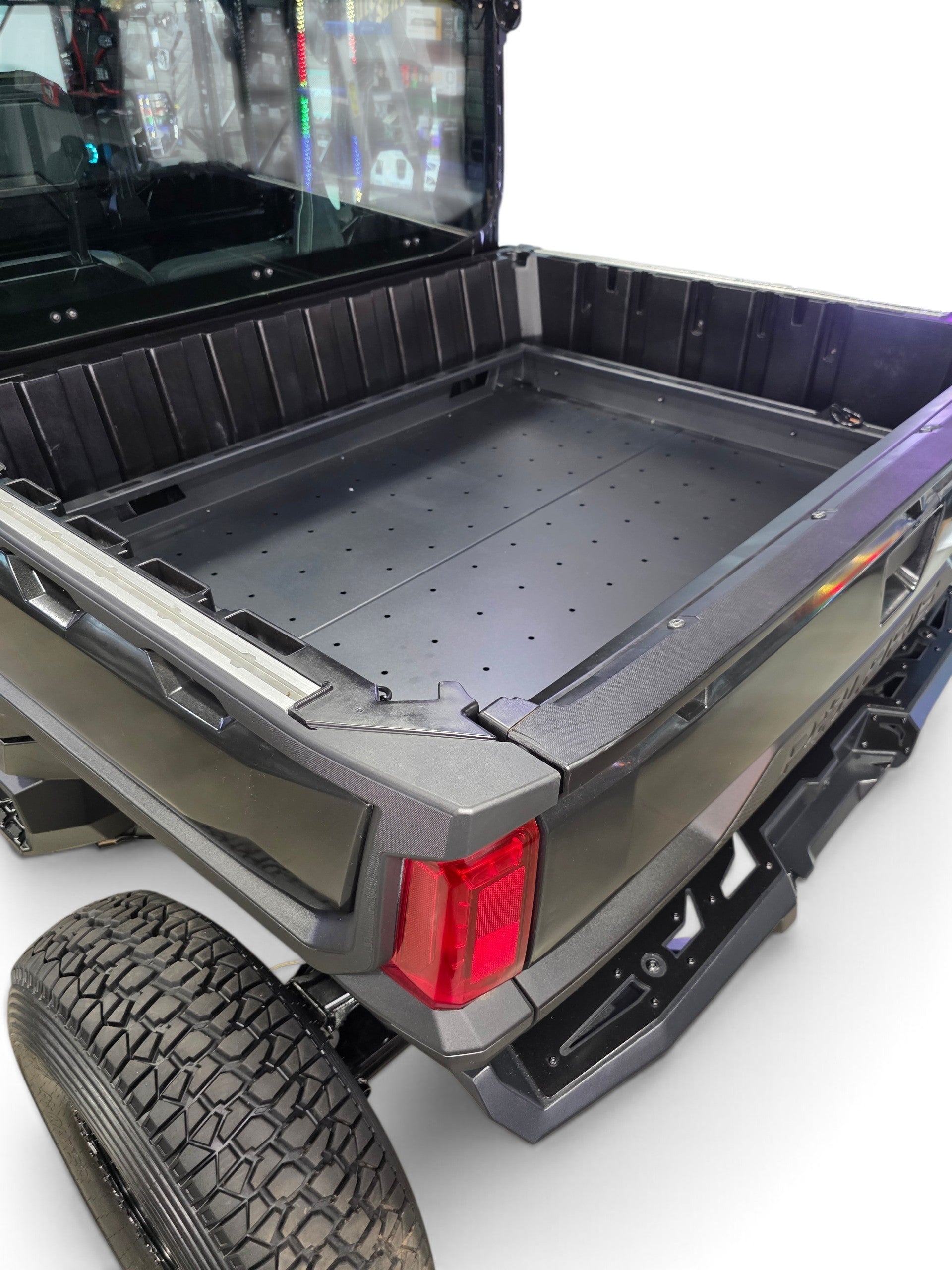 Elektric Offroad Designs HDX Sliding Bed Drawer folded-edge construction close-up