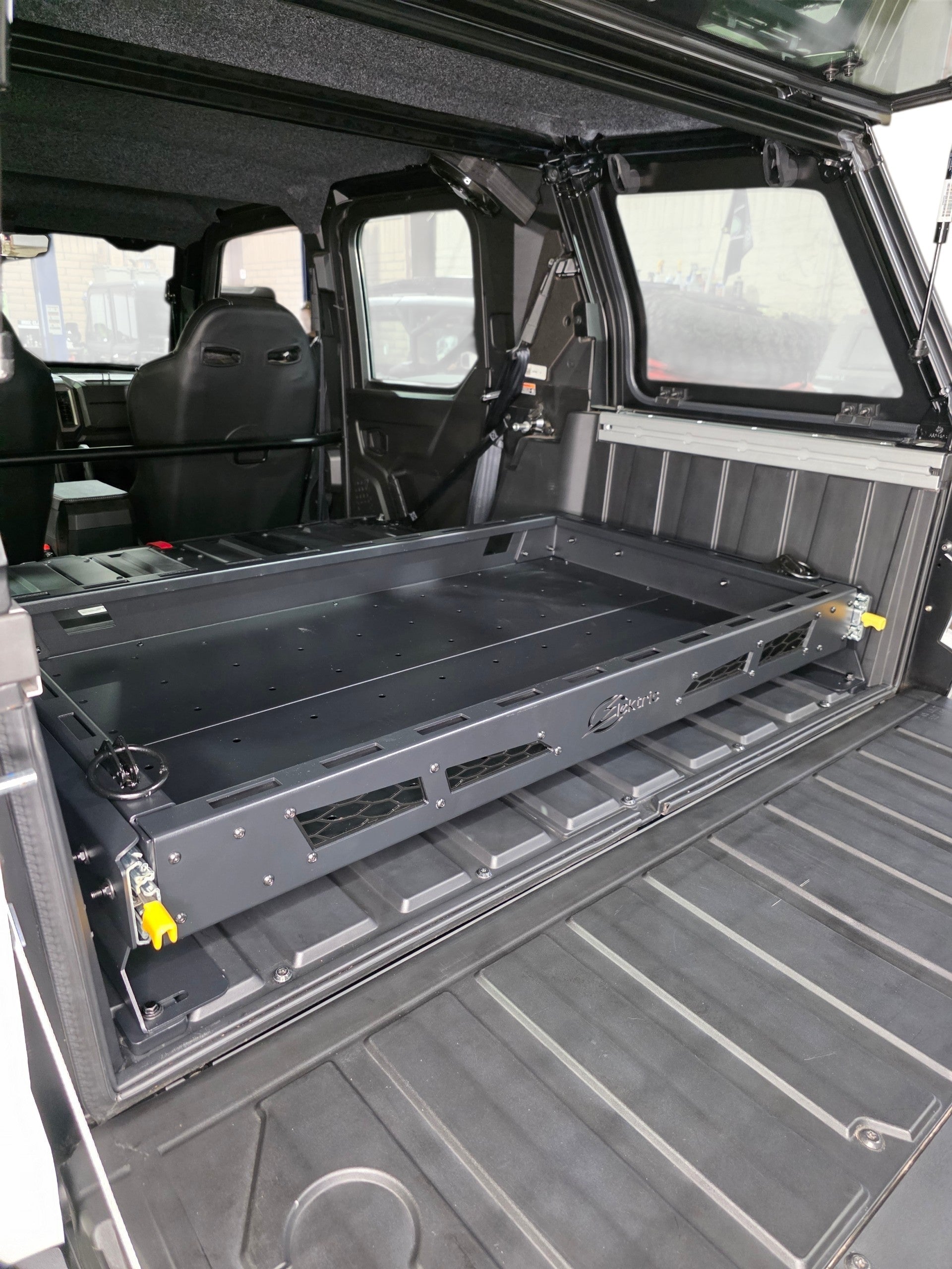 HDX Sliding Bed Drawer installed on Polaris Xpedition rear cargo bed