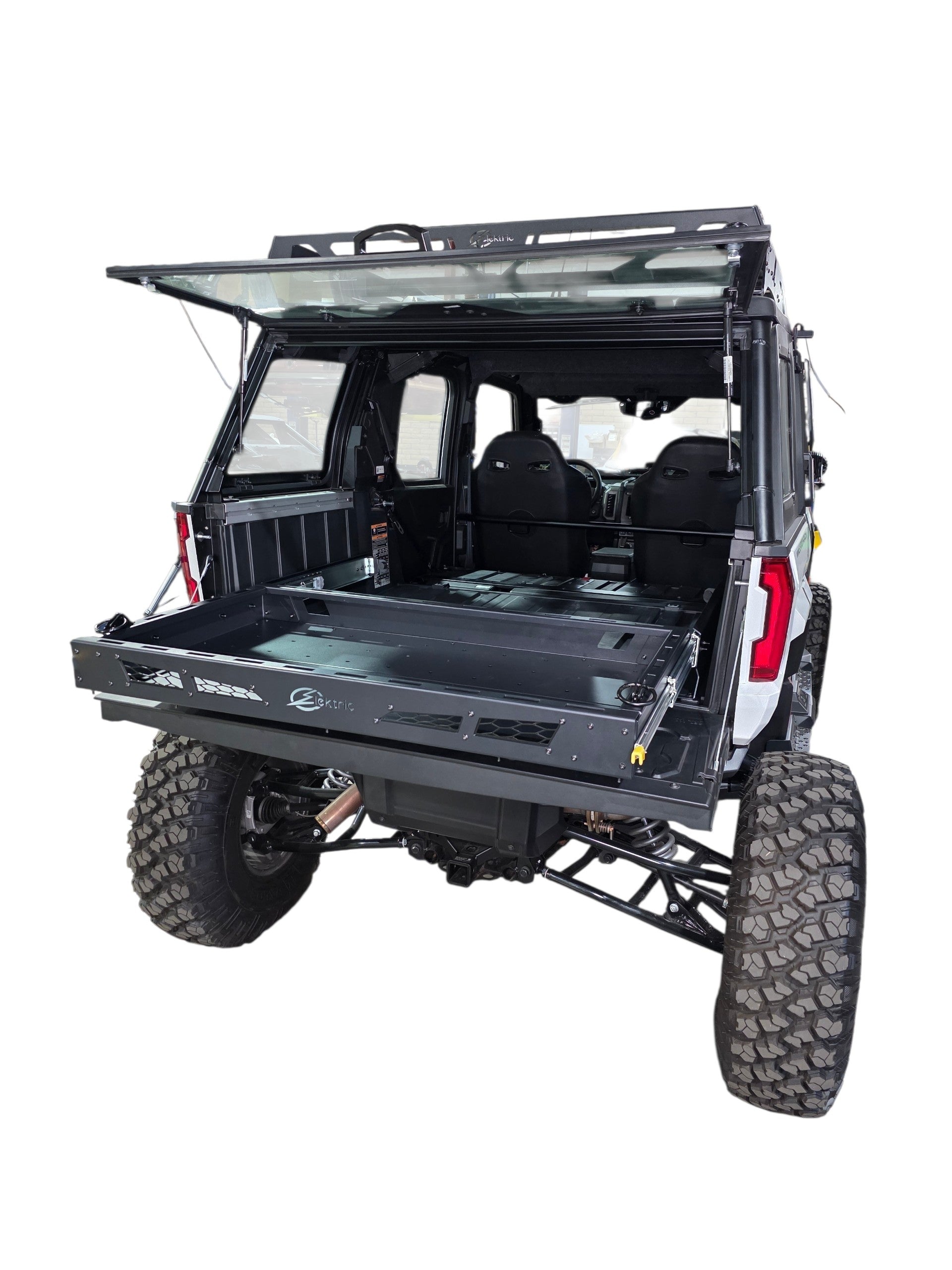 HDX Sliding Bed Drawer with tailgate open