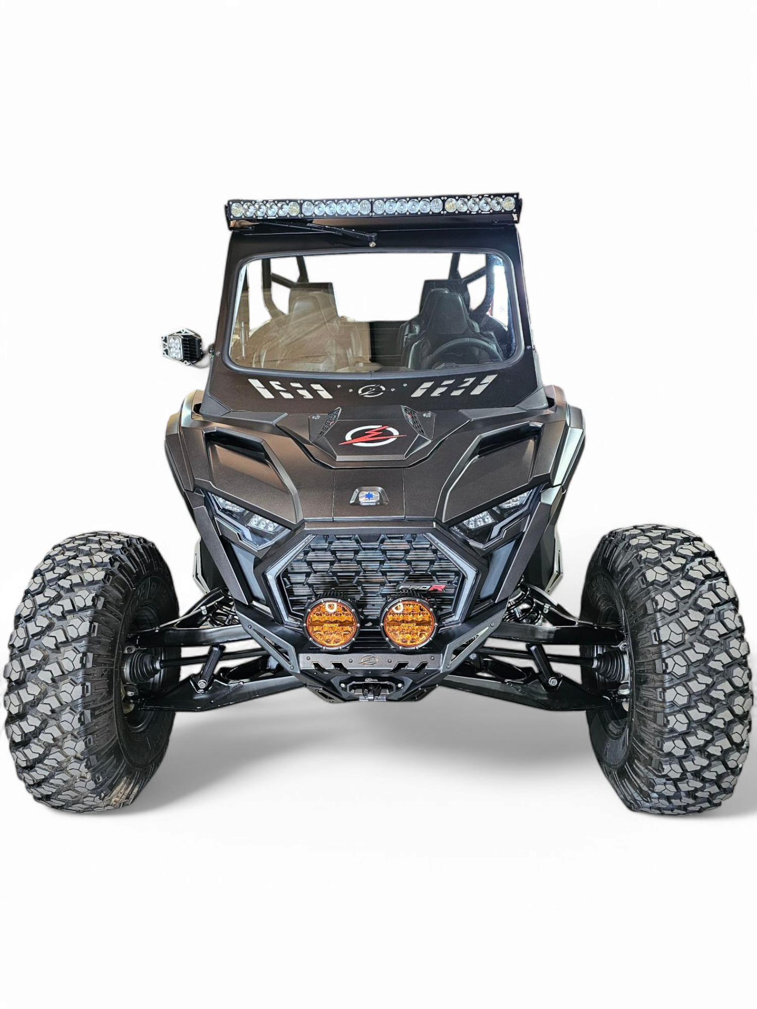 Front view steel winch bumper 2022 Polaris RZR Pro R
