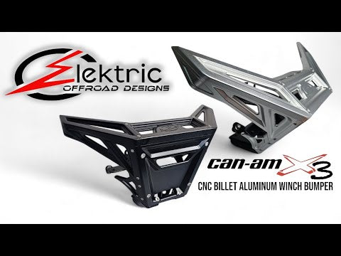 Billet Winch Front Bumper | 2017-2026 Can-Am X3 | Clear Anodize